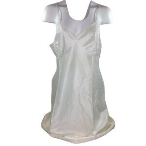 Vintage 60s Womens Vassarette Full Slip Sleeveless White Size 40